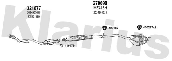 Układ wydechowy KLARIUS 600528E