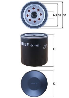 Olejový filter MAHLE OC 1063
