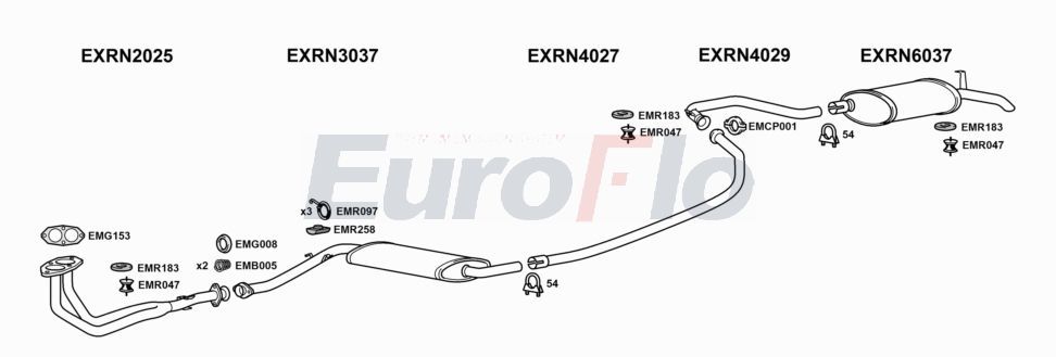 Układ wydechowy EUROFLO RN25201001A00
