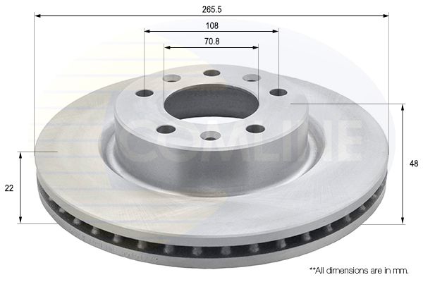 Tarcza hamulcowa COMLINE ADC2726V