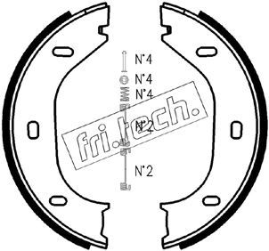 Zestaw szczęk hamulcowych, hamulec postojowy FRI.TECH. 1019.021K