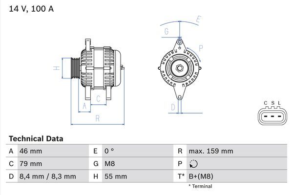 Alternator BOSCH 0 986 084 440