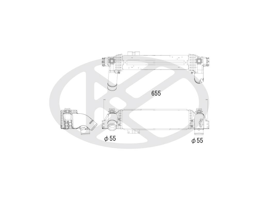 Intercooler, compresor KOYORAD IA820128
