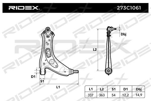 Wahacz, zawieszenie koła RIDEX 273C1061