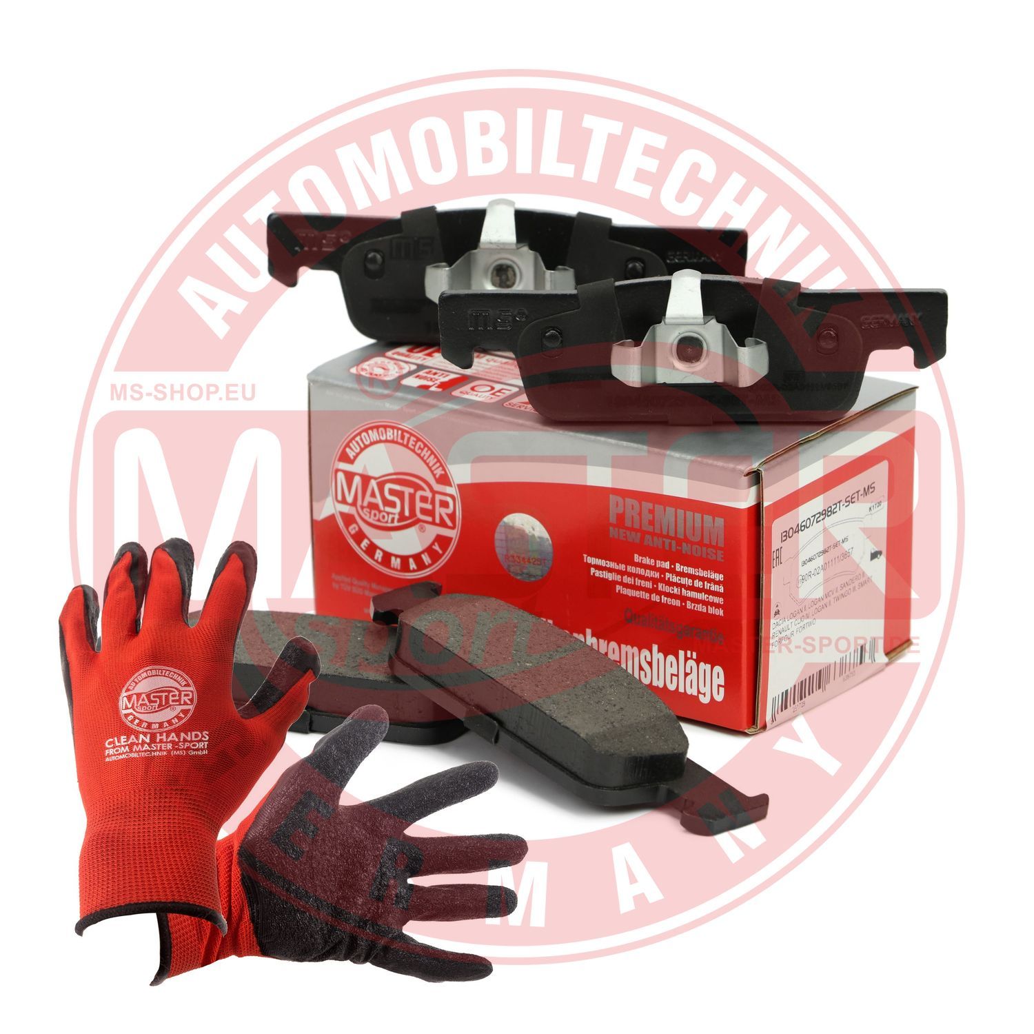 Zestaw klocków hamulcowych, hamulce tarczowe MASTER-SPORT GERMANY 13046072982T-SET-MSP