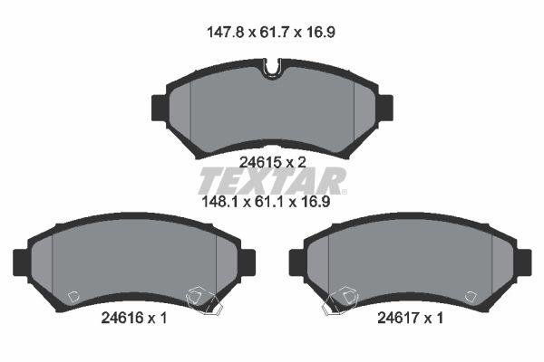 set placute frana,frana disc TEXTAR 2461501