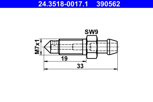 Odvzdušňovací šroub / ventil ATE 24.3518-0017.1