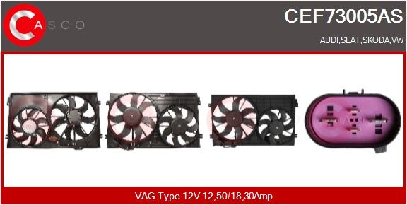 Elektromotor, větrák chladiče CASCO CEF73005AS