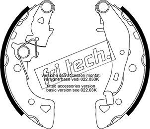 Zestaw szczęk hamulcowych FRI.TECH. 1022.034Y