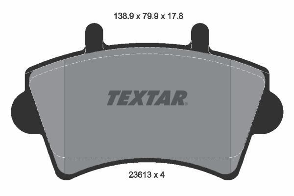 Sada brzdových platničiek kotúčovej brzdy TEXTAR 2361301