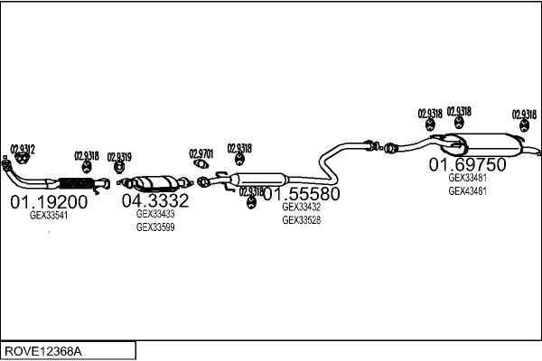 Układ wydechowy MTS ROVE12368A003226