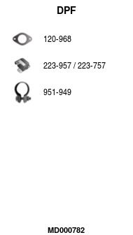 Filtr sadzy / filtr cząstek stałych, układ wydechowy FA1 200108646R