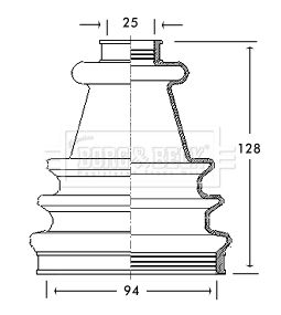 Zestaw osłon, wał napędowy BORG & BECK BCB2170
