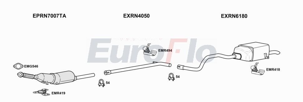 Układ wydechowy EUROFLO RNGRAS15D6011B
