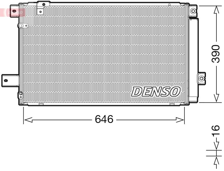 Kondenzátor, klimatizace DENSO DCN50049