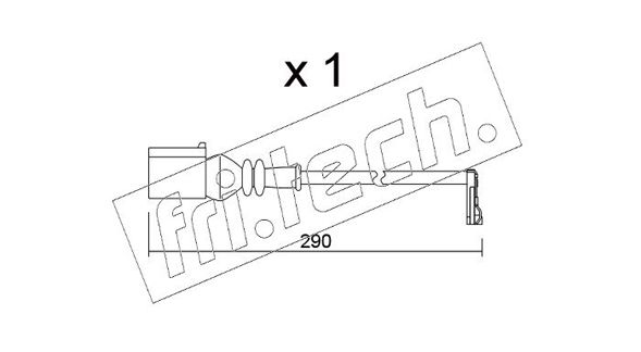 Styk ostrzegawczy, zużycie okładzin hamulcowych FRI.TECH. SU.365