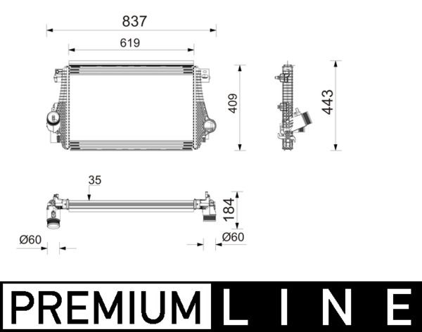 Intercooler, compresor MAHLE BEHR *** PREMIUM LINE *** CI 746 000P
