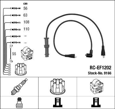 Set cablaj aprindere NGK 9166