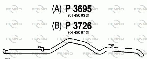 Rura wydechowa FENNO P3695
