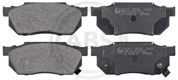 Zestaw klocków hamulcowych, hamulce tarczowe A.B.S. 36167