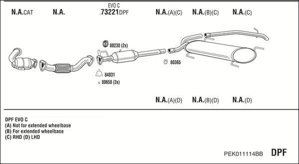 Układ wydechowy WALKER PEK011114BB