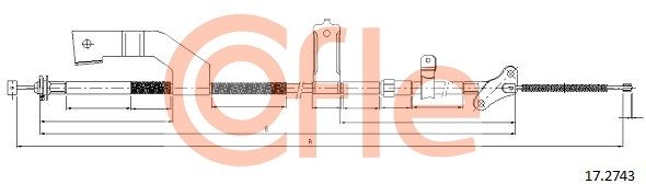Cięgło, hamulec postojowy COFLE 17.2743