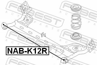 Levně Zavěšení, tělo nápravy FEBEST NAB-K12R