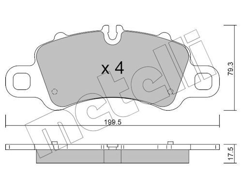 set placute frana,frana disc METELLI 22-1254-0