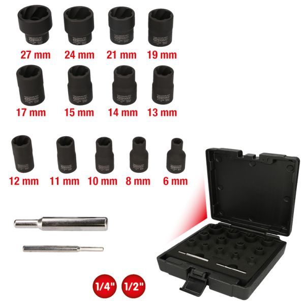 Set capete chei tubulare impact KS TOOLS 913.1460
