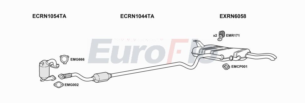 Układ wydechowy EUROFLO RNLAG22D1008B