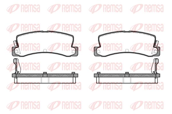 Zestaw klocków hamulcowych, hamulce tarczowe KAWE 0214 04