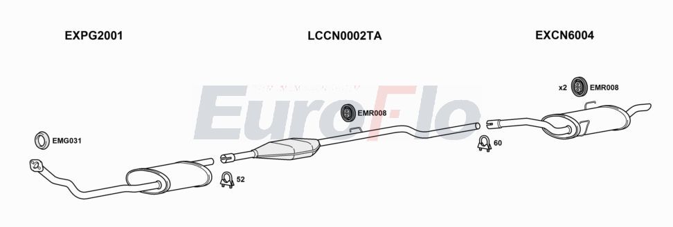 Układ wydechowy EUROFLO CNDIS19D0710LHD