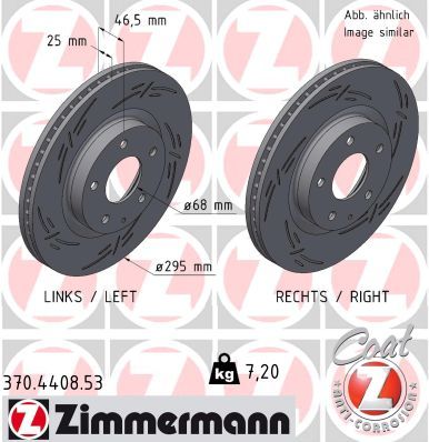 Disc frana ZIMMERMANN BLACK Z 370.4408.53