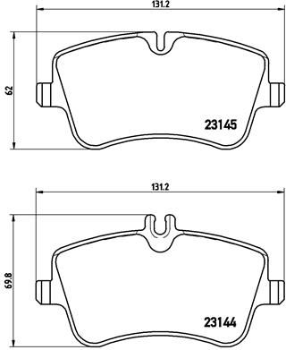 Zestaw klocków hamulcowych, hamulce tarczowe BREMBO P 50 046