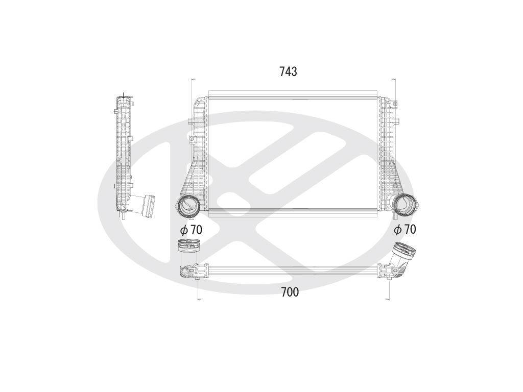 Intercooler, compresor KOYORAD IA450173
