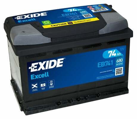 Autobaterie Exide Excell 12V, 74Ah, 680A, EB741