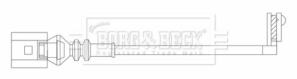 Styk ostrzegawczy, zużycie okładzin hamulcowych BORG & BECK BWL3218