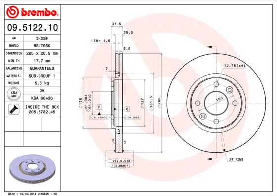 Tarcza hamulcowa AP 24225