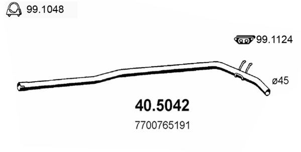 Rura wydechowa ASSO 40.5042
