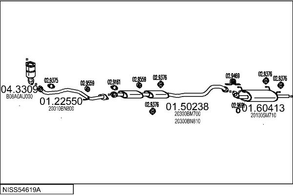 Układ wydechowy MTS NISS54619A017243
