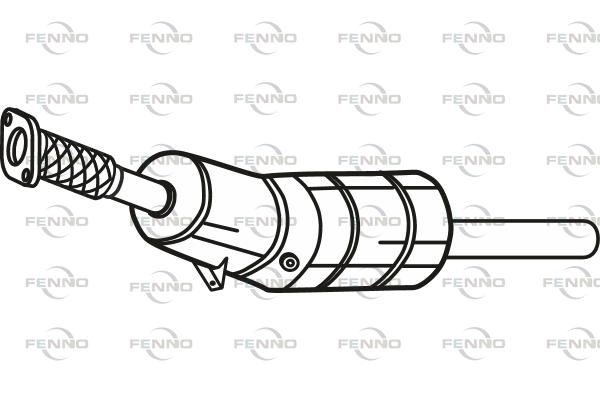 Filtr sadzy / filtr cząstek stałych, układ wydechowy FENNO P8863DPF