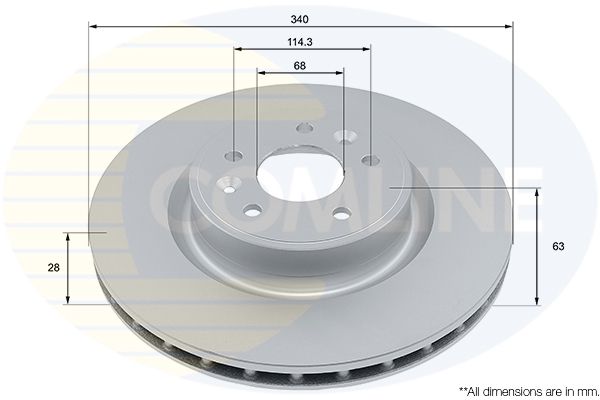 Tarcza hamulcowa COMLINE ADC2957V