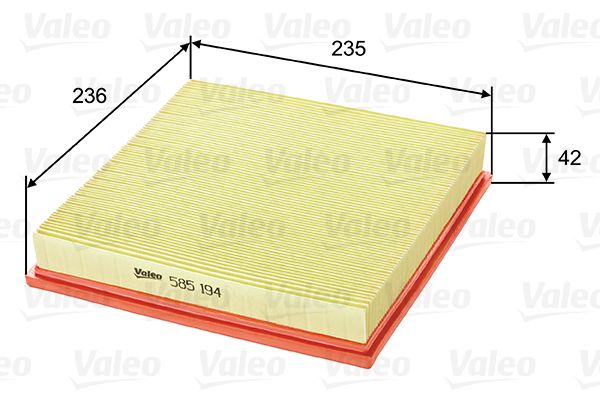 Vzduchový filtr VALEO 585194