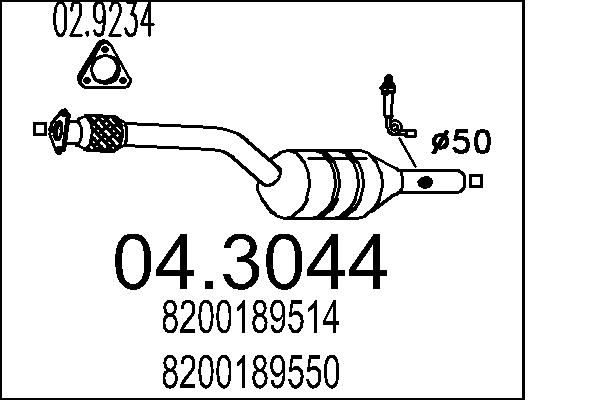 Katalizator MTS 04.3044
