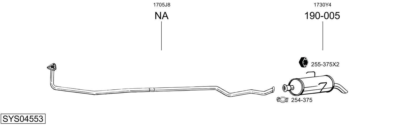 Układ wydechowy BOSAL SYS04553
