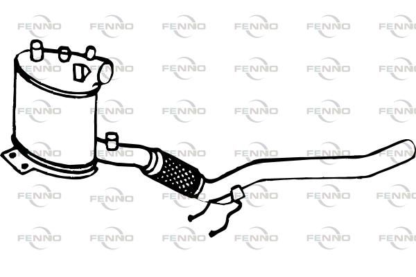 Filtr sadzy / filtr cząstek stałych, układ wydechowy FENNO 1K0254702CX