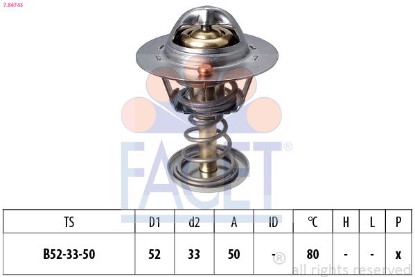 Termostat, środek chłodzący FACET 7.8674S