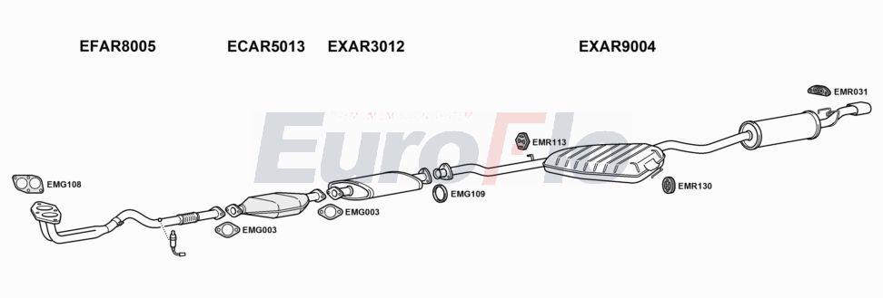 Układ wydechowy EUROFLO AR155202008A00