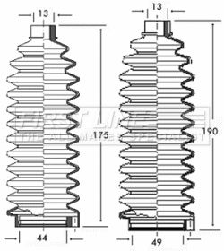 Zestaw osłon, układ kierowniczy FIRST LINE FSG3186