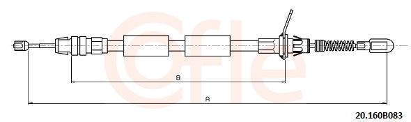 Cablu, frana de parcare COFLE 20.160B083